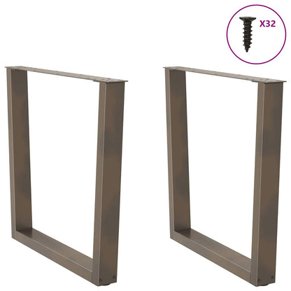 Gambe per tavolo da pranzo forma V 2 pz naturale 90x(72-73,3)cm