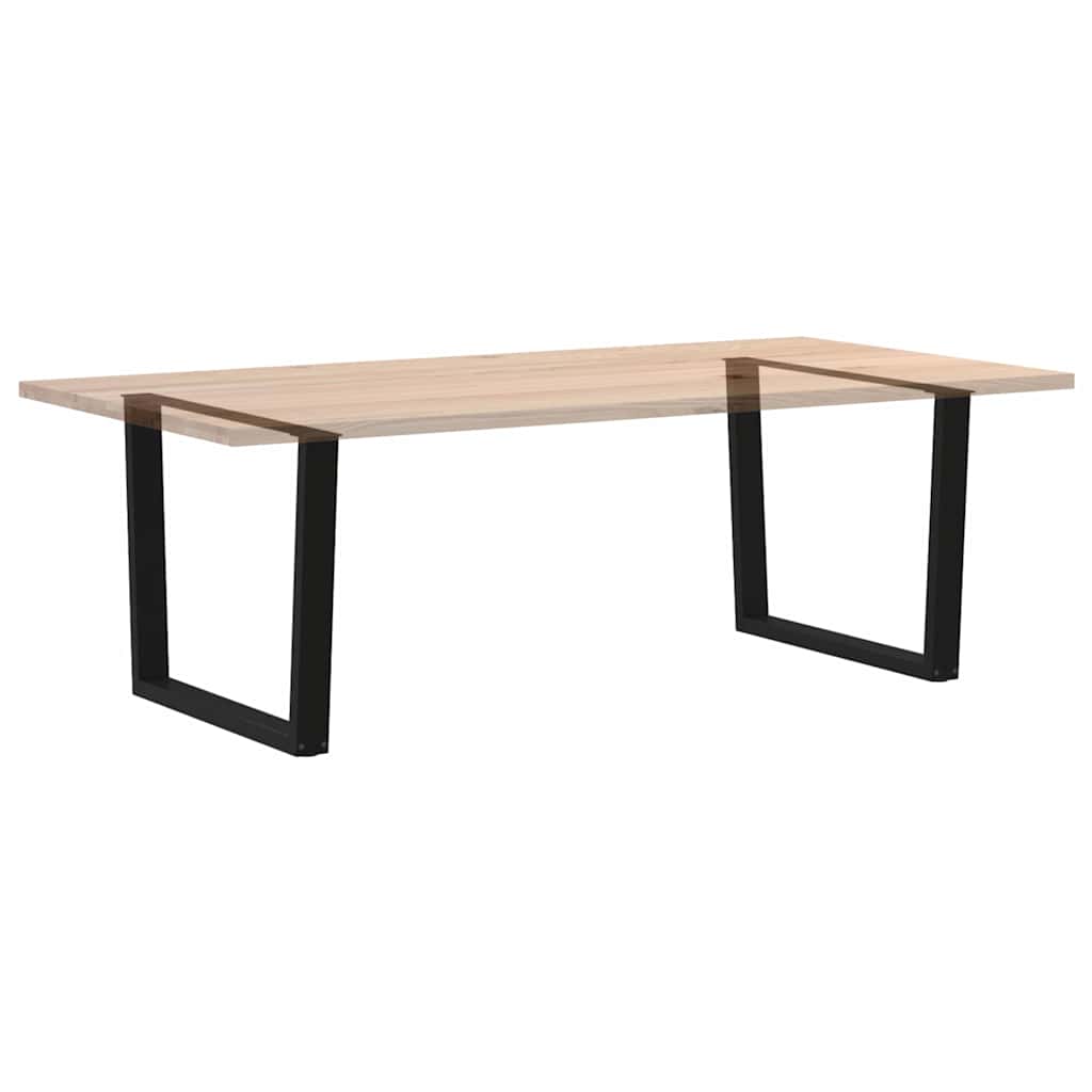 Gambe per tavolo da pranzo forma V 2 pz nere 100x(72-73,3) cm