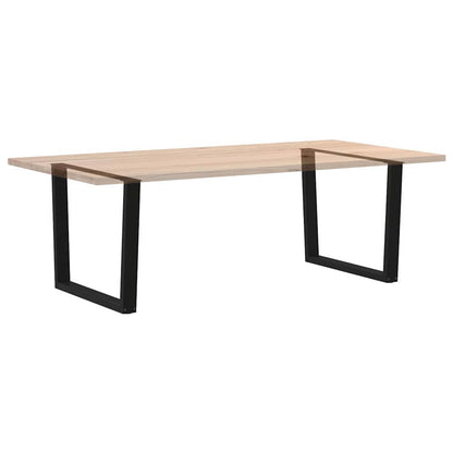 Gambe per tavolo da pranzo forma V 2 pz nere 100x(72-73,3) cm