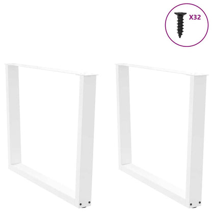 Gambe per tavolo da pranzo forma V 2 pz bianche 100x(72-73,3)cm