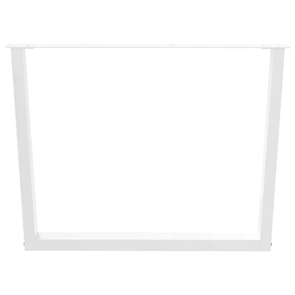 Gambe per tavolo da pranzo forma V 2 pz bianche 100x(72-73,3)cm