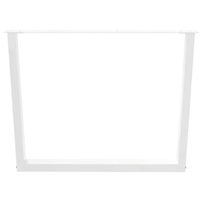Gambe per tavolo da pranzo forma V 2 pz bianche 100x(72-73,3)cm
