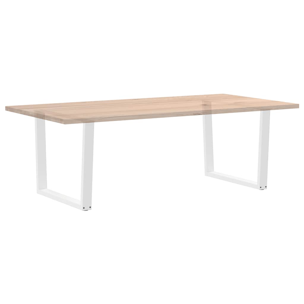 Gambe per tavolo da pranzo forma V 2 pz bianche 100x(72-73,3)cm