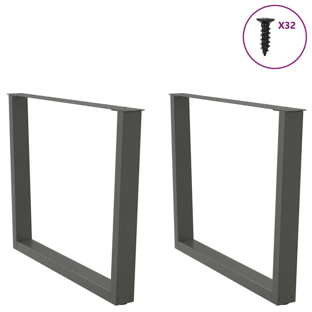 Gambe tavolo da pranzo forma V 2 pz 100x(72-73,3)