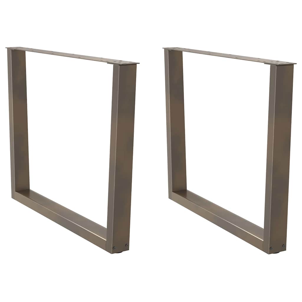 Gambe tavolo da pranzo forma V 2 pz naturale 100x(72-73,3) cm