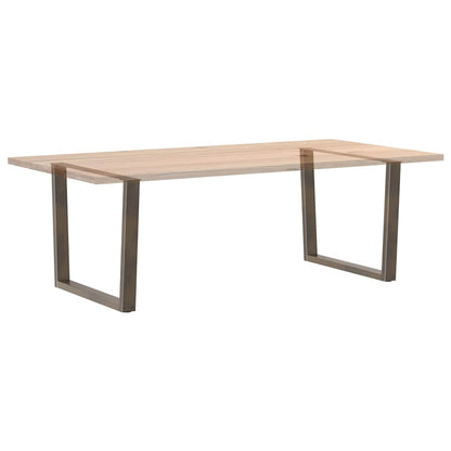 Gambe per tavolo da pranzo a forma di V 2 pz in acciaio naturale 100x(72-73,3) cm - homemem39