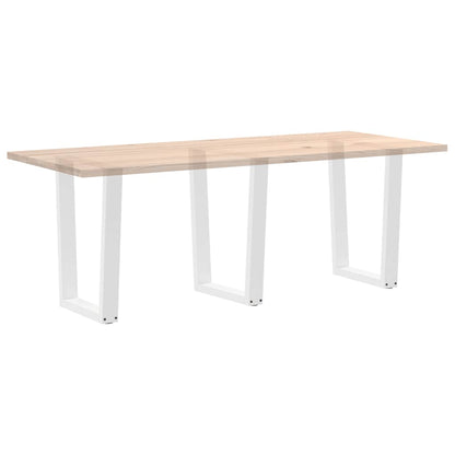 Gambe per tavolo da pranzo forma V 3 pz bianche 70x(72-73,3) cm