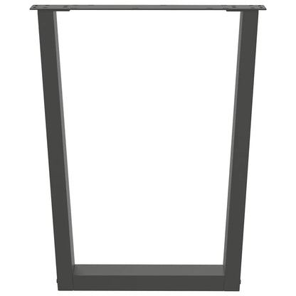 Gambe tavolo da pranzo forma V 3 pz Antracite 70x(72-73,3) cm