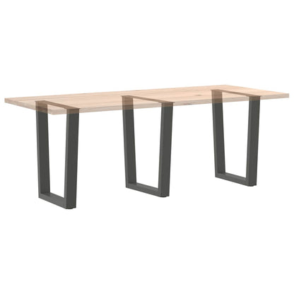 Gambe tavolo da pranzo forma V 3 pz Antracite 70x(72-73,3) cm