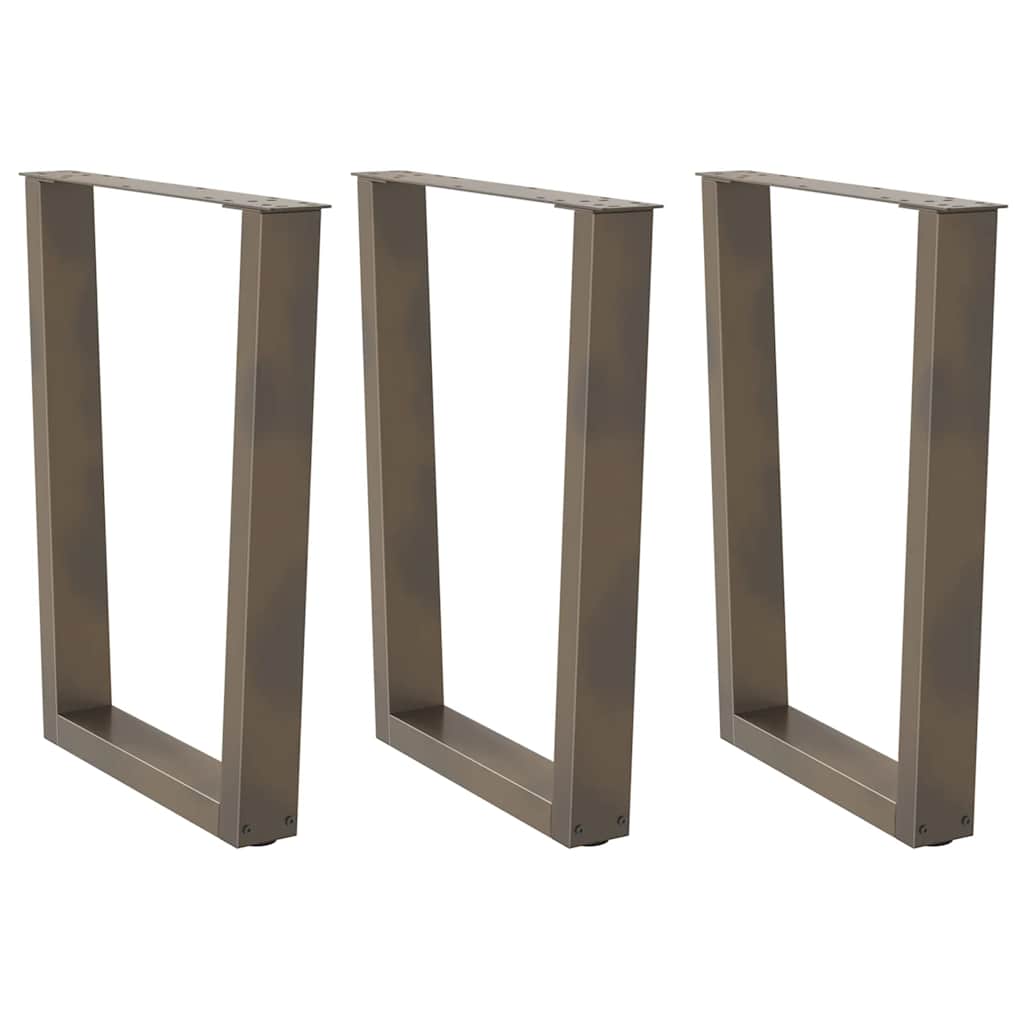 Gambe per tavolo da pranzo forma V 3 pz naturale 70x(72-73,3)cm