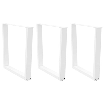Gambe per tavolo da pranzo forma V 3 pz bianche 80x(72-73,3) cm
