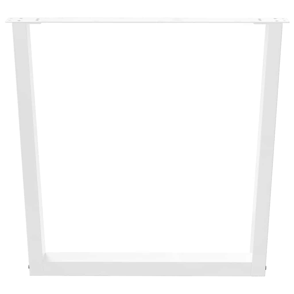 Gambe per tavolo da pranzo a forma di V 3 pz bianche 80x(72-73,3) cm in acciaio | homemem39