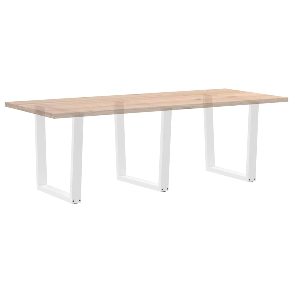 Gambe per tavolo da pranzo forma V 3 pz bianche 80x(72-73,3) cm
