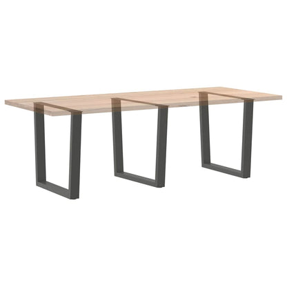 Gambe tavolo da pranzo forma V 3 pz Antracite 80x(72-73,3) cm