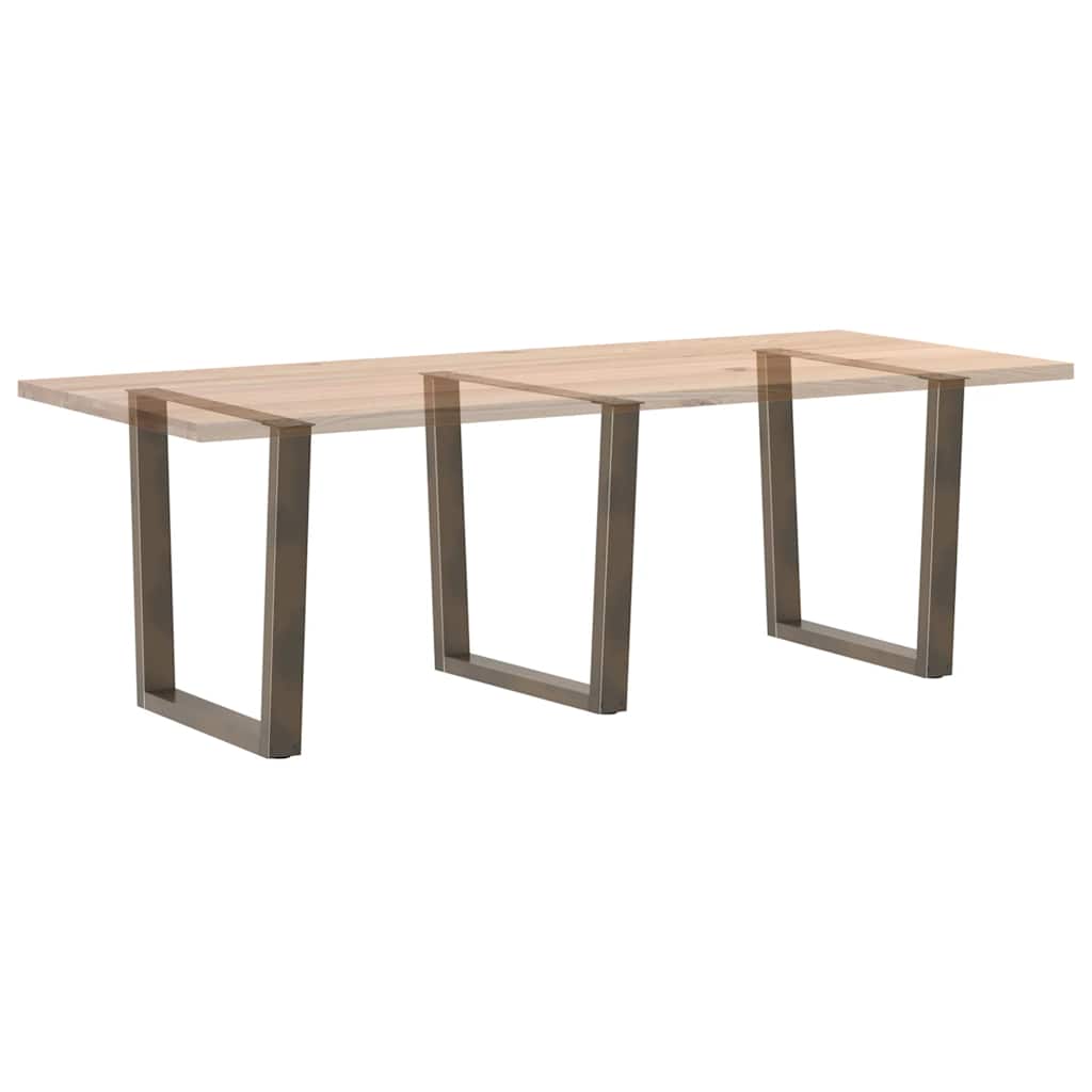 Gambe per tavolo da pranzo forma V 3 pz naturale 80x(72-73,3)cm