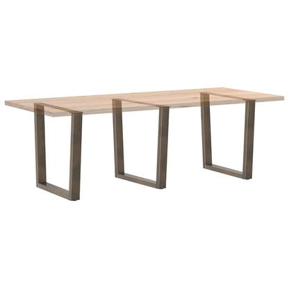 Gambe per tavolo da pranzo forma V 3 pz naturale 80x(72-73,3)cm