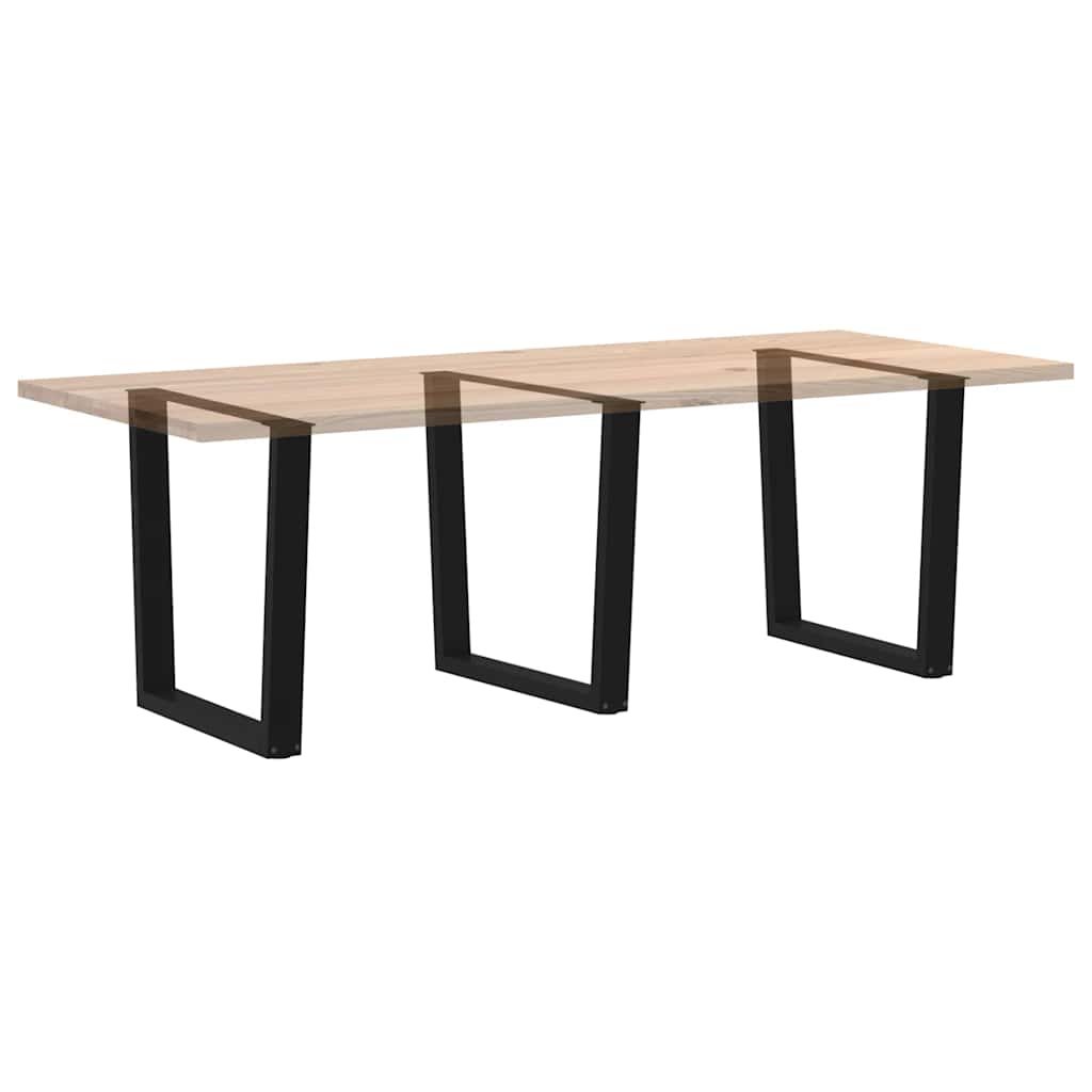 Gambe per tavolo da pranzo a forma di V 3 pz nere 90x(72-73,3) cm in acciaio | homemem39