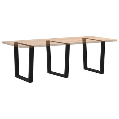 Gambe per tavolo da pranzo a forma di V 3 pz nere 90x(72-73,3) cm in acciaio | homemem39