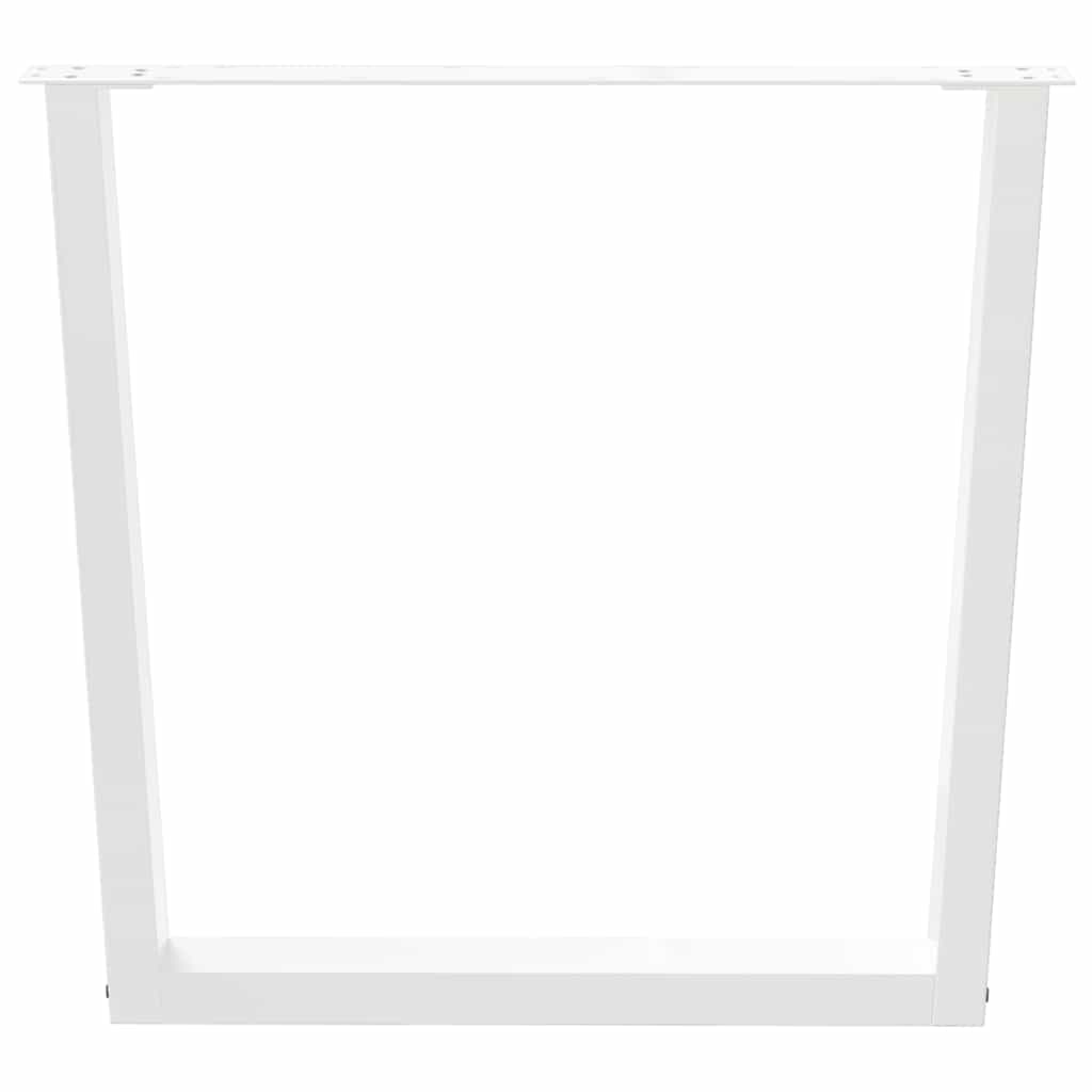 Gambe per tavolo da pranzo forma V 3 pz bianche 90x(72-73,3) cm