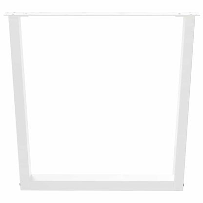 Gambe per tavolo da pranzo forma V 3 pz bianche 90x(72-73,3) cm