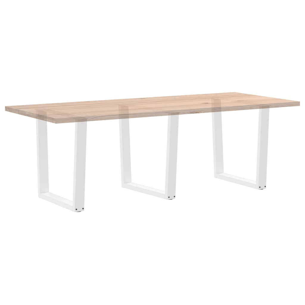 Gambe per tavolo da pranzo a forma di V 3 pz bianche 90x(72-73,3) cm in acciaio | homemem39