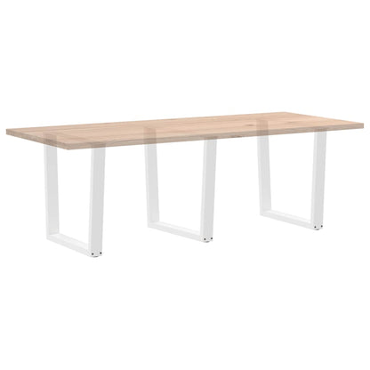 Gambe per tavolo da pranzo a forma di V 3 pz bianche 90x(72-73,3) cm in acciaio | homemem39