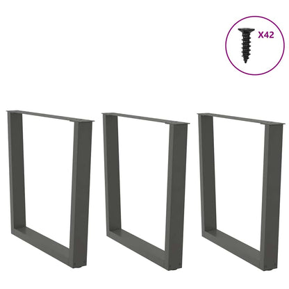 Gambe per tavolo da pranzo a forma di V 3 pz Antracite 90x(72-73,3) cm Acciaio | homemem39