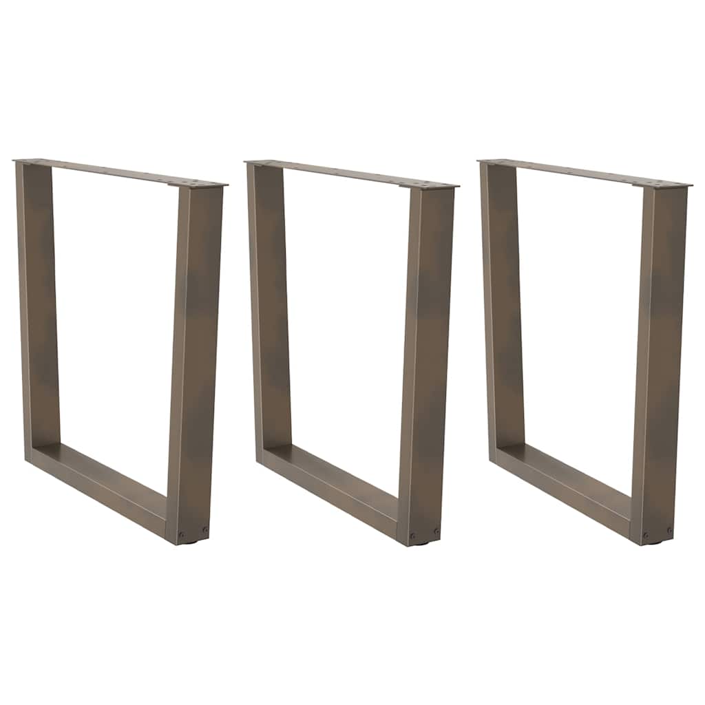 Gambe per tavolo da pranzo forma V 3 pz naturale 90x(72-73,3)cm