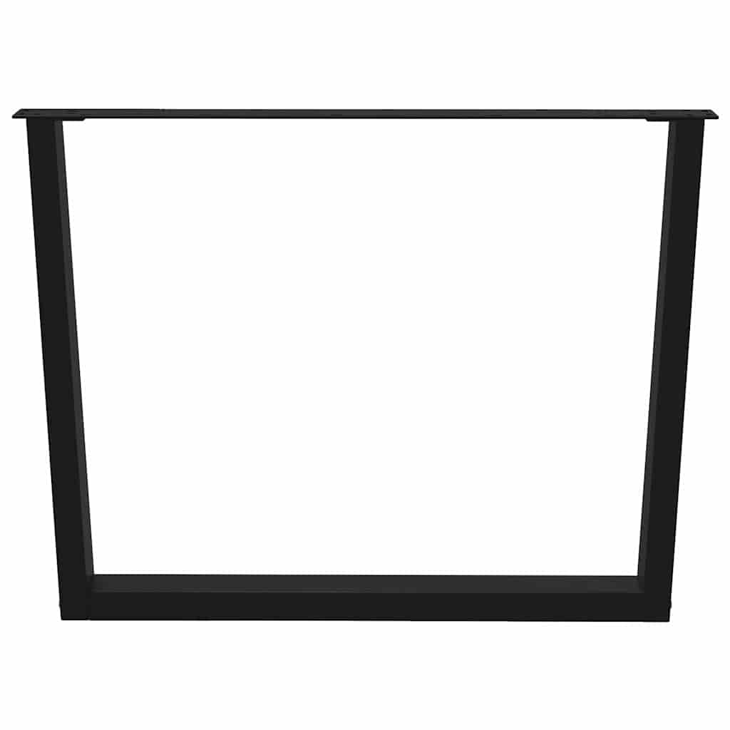 Gambe per tavolo da pranzo a forma di V 3 pz nere 100x(72-73,3) cm in acciaio - homemem39