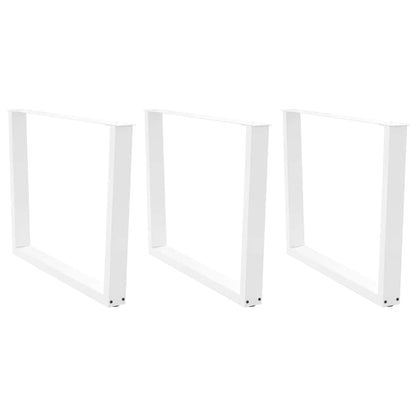 Gambe per tavolo da pranzo forma V 3 pz bianche 100x(72-73,3)cm