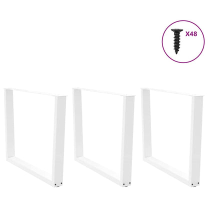Gambe per tavolo da pranzo forma V 3 pz bianche 100x(72-73,3)cm
