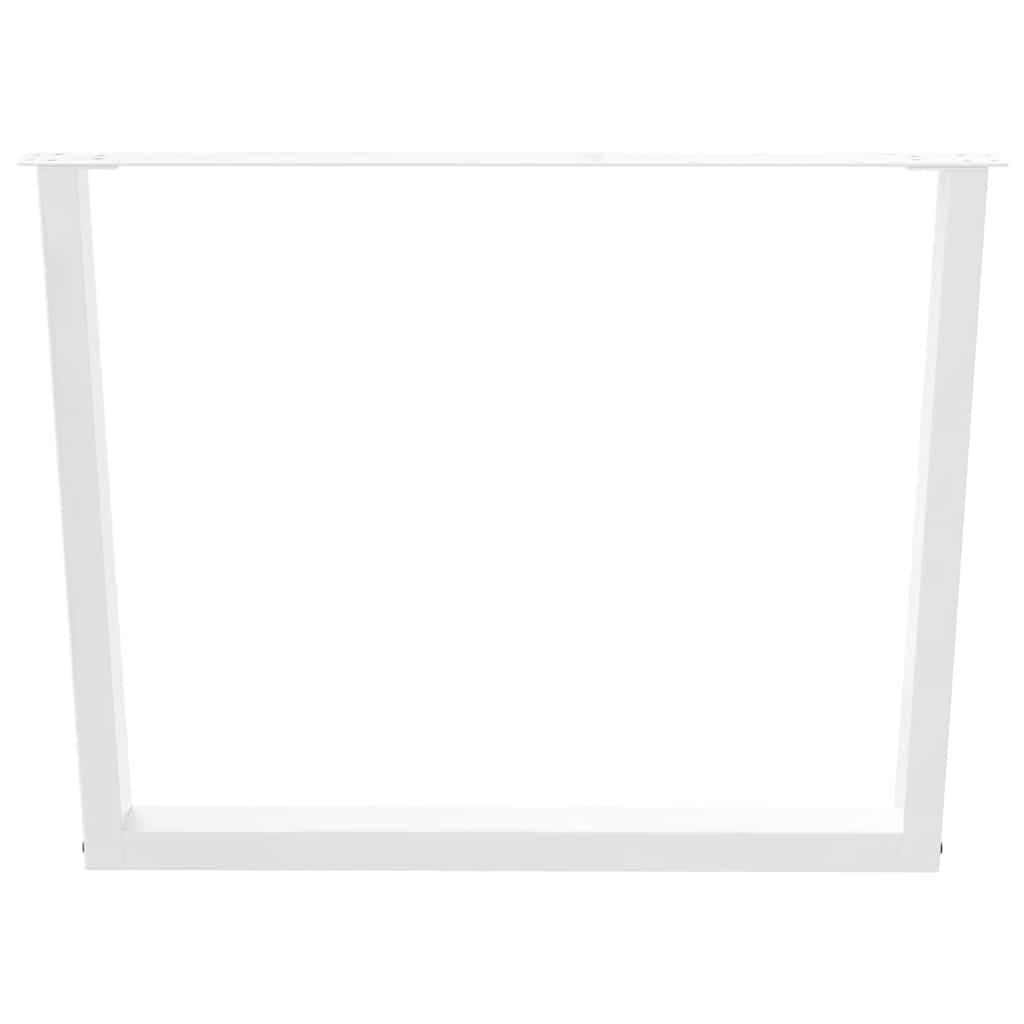 Gambe per tavolo da pranzo a forma di V 3 pz bianche 100x(72-73,3) cm in acciaio | homemem39