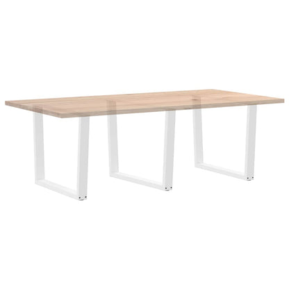 Gambe per tavolo da pranzo forma V 3 pz bianche 100x(72-73,3)cm
