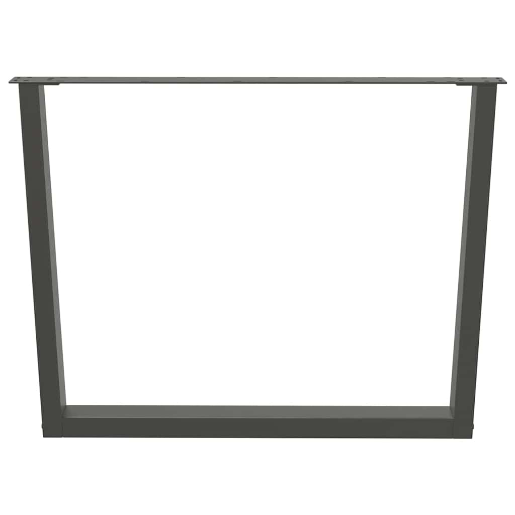 Gambe tavolo da pranzo forma V 3 pz Antracite 100x(72-73,3) cm