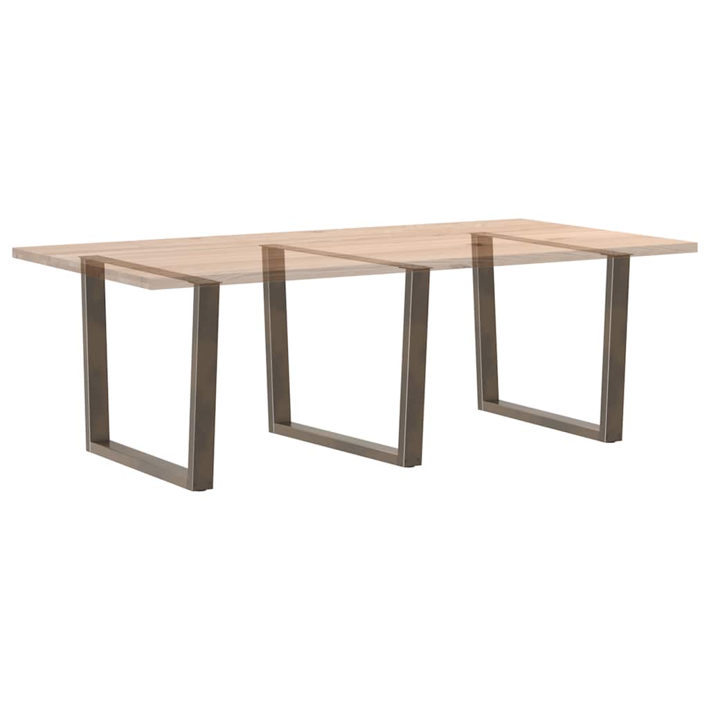 Gambe tavolo da pranzo forma V 3 pz naturale 100x(72-73,3) cm