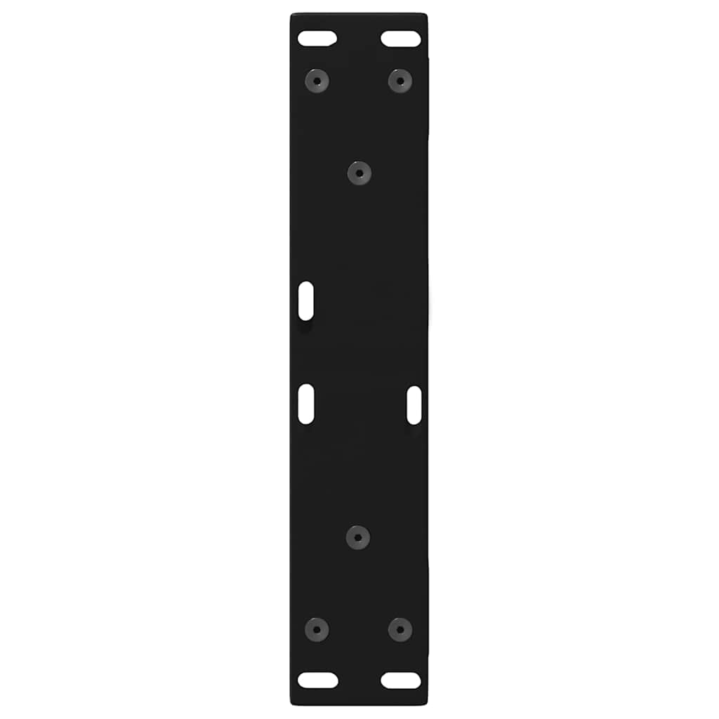 Gambe per Tavolino da Caffè 2 pz Nere 30x(30-31,3) cm Acciaio - homemem39