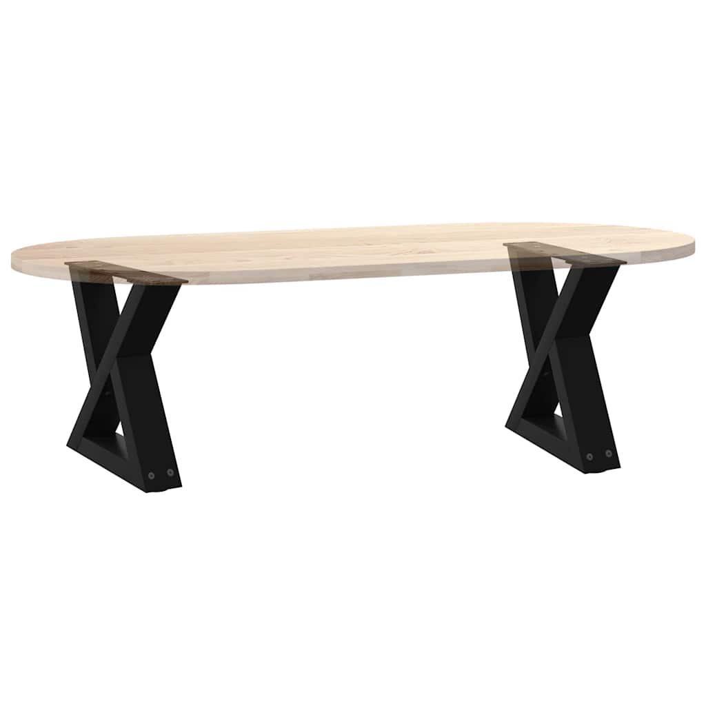 Gambe per Tavolino da Caffè 2 pz Nere 30x(30-31,3) cm Acciaio