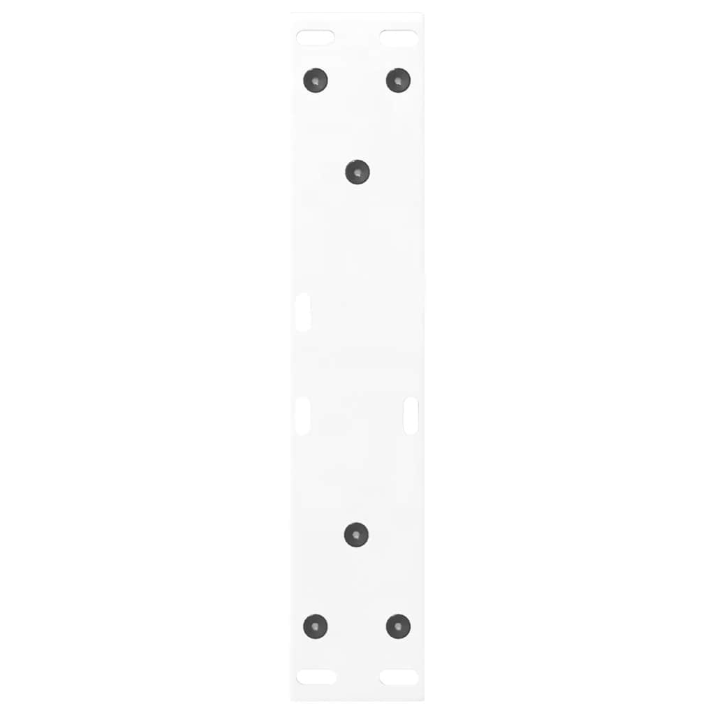 Gambe per tavolino 2 pz Bianche 30x(30-31,3) cm Acciaio