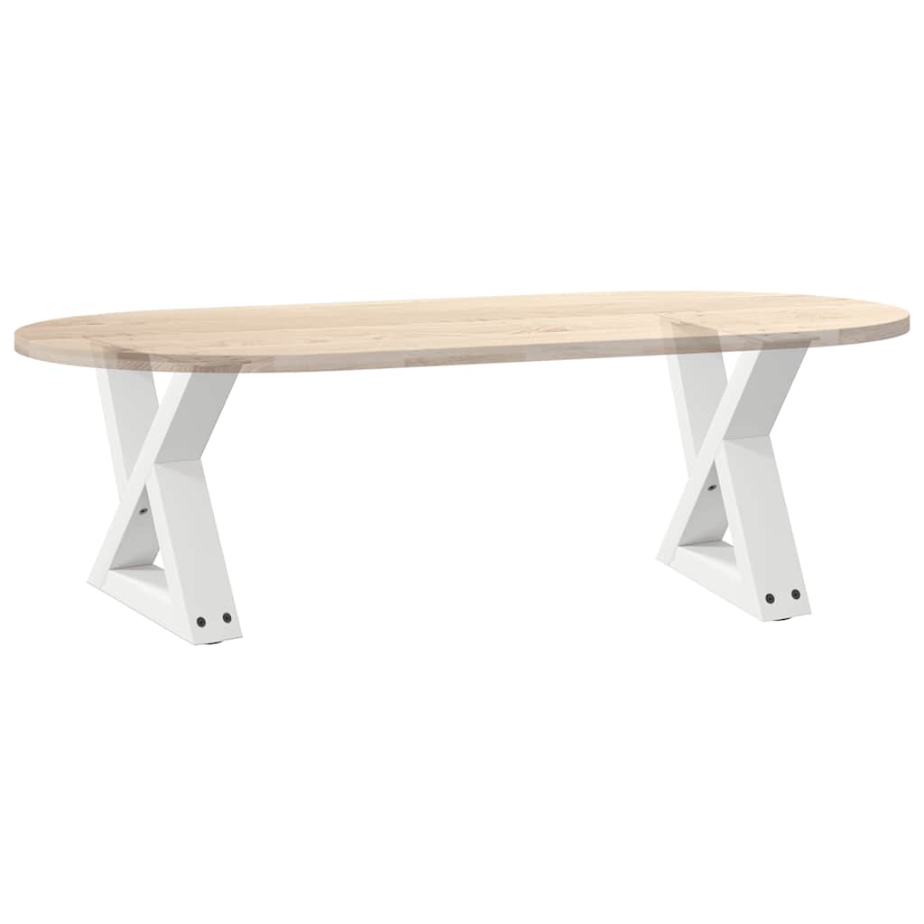 Gambe per tavolino 2 pz Bianche 30x(30-31,3) cm Acciaio