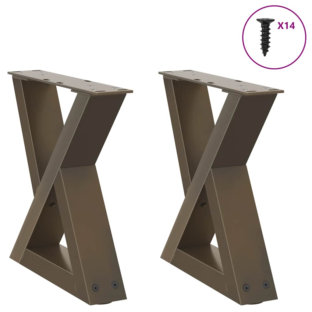 Gambe per Tavolino da Caffè 2 pz Naturale 30x(30-31,3) cm