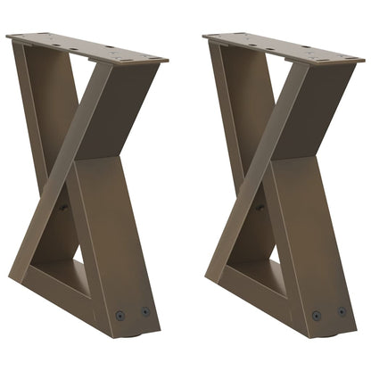 Gambe per Tavolino da Caffè 2 pz Naturale 30x(30-31,3) cm