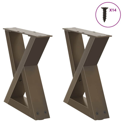 Gambe per Tavolino da Caffè 2 pz Naturale 40x(30-31,3) cm