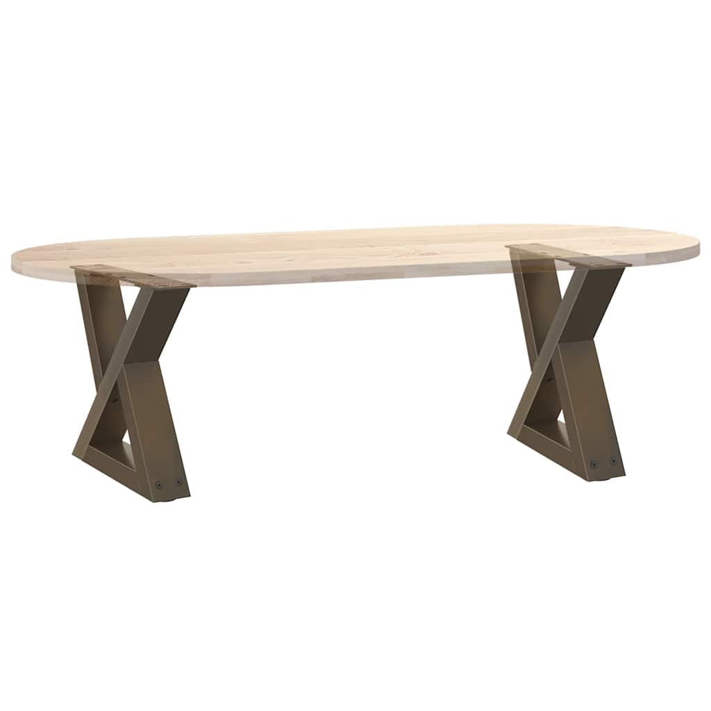 Gambe per Tavolino da Caffè 2 pz in Acciaio Naturale 40x(30-31,3) cm Acciaio - homemem39