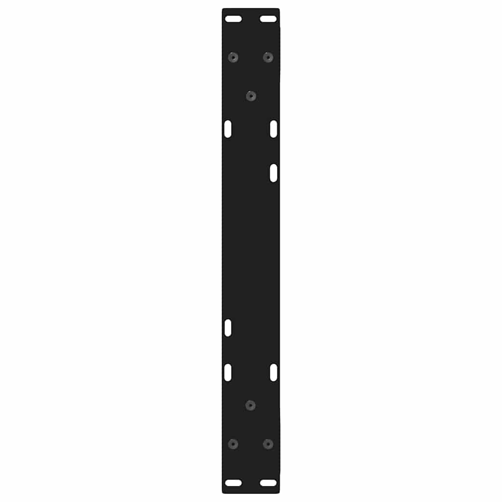 Gambe per Tavolino da Caffè 2 pz Nere 50x(30-31,3) cm Acciaio