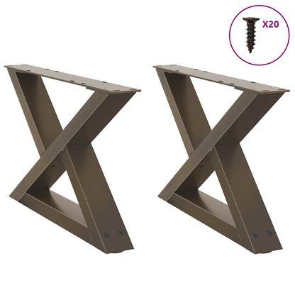 Gambe per Tavolino da Caffè 2 pz Naturale 50x(30-31,3) cm