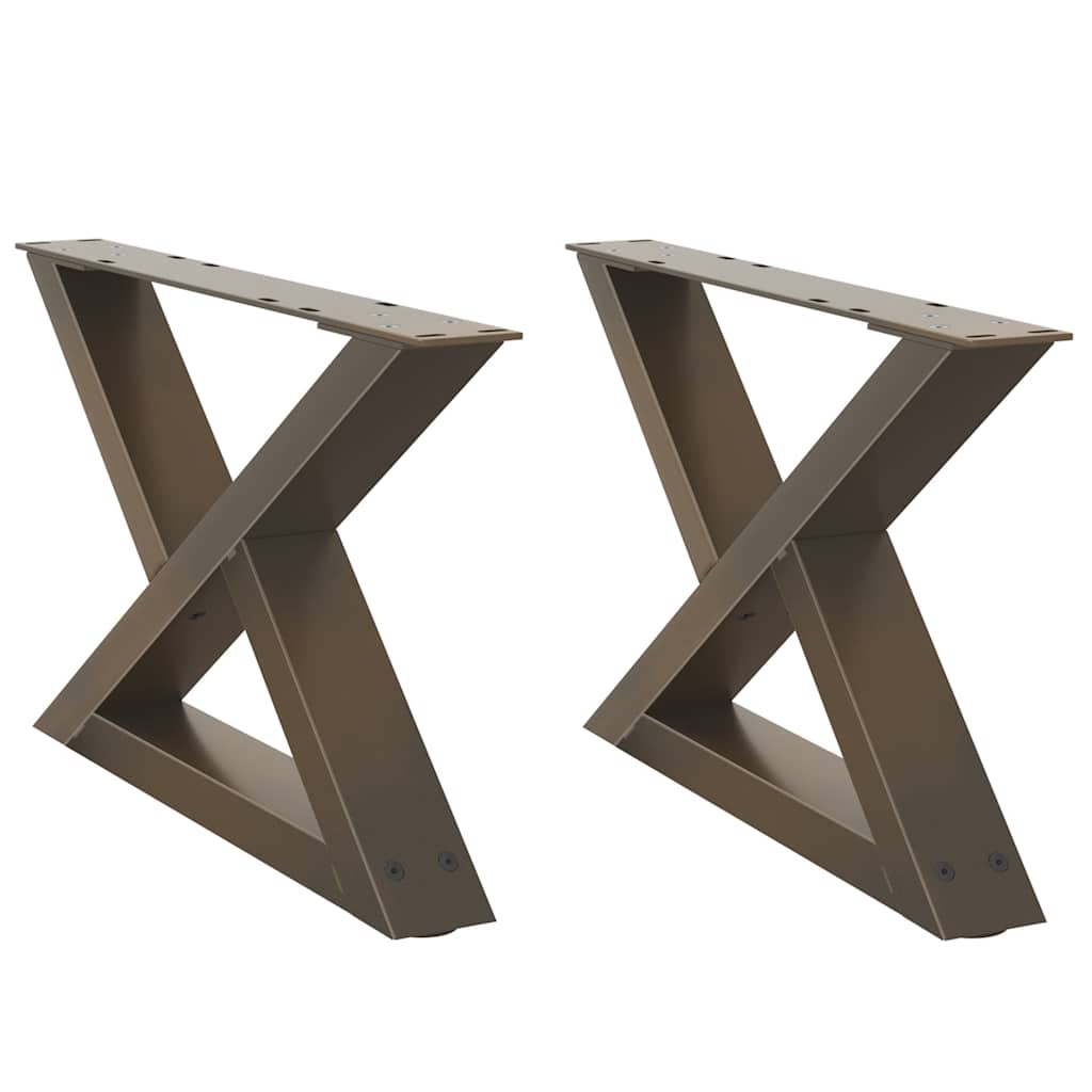 Gambe per Tavolino da Caffè 2 pz Naturale 50x(30-31,3) cm