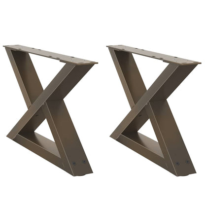 Gambe per Tavolino da Caffè 2 pz Naturale 50x(30-31,3) cm