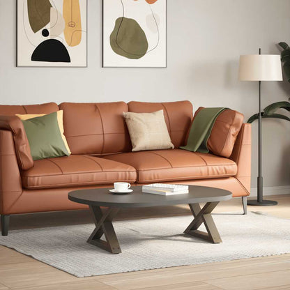 Gambe per Tavolino da Caffè 2 pz in Acciaio Naturale 50x(30-31,3) cm Acciaio - homemem39