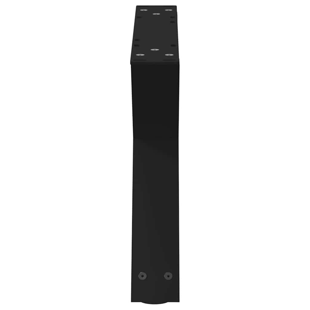 Gambe per Tavolino da Caffè 2 pz Nere 60x(30-31,3) cm Acciaio