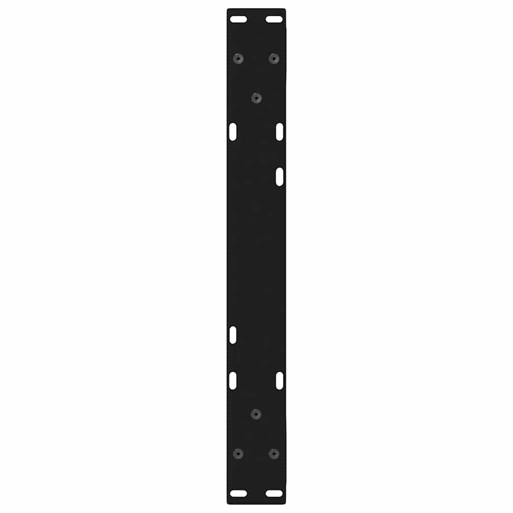 Gambe per Tavolino da Caffè 2 pz Nere 60x(30-31,3) cm Acciaio